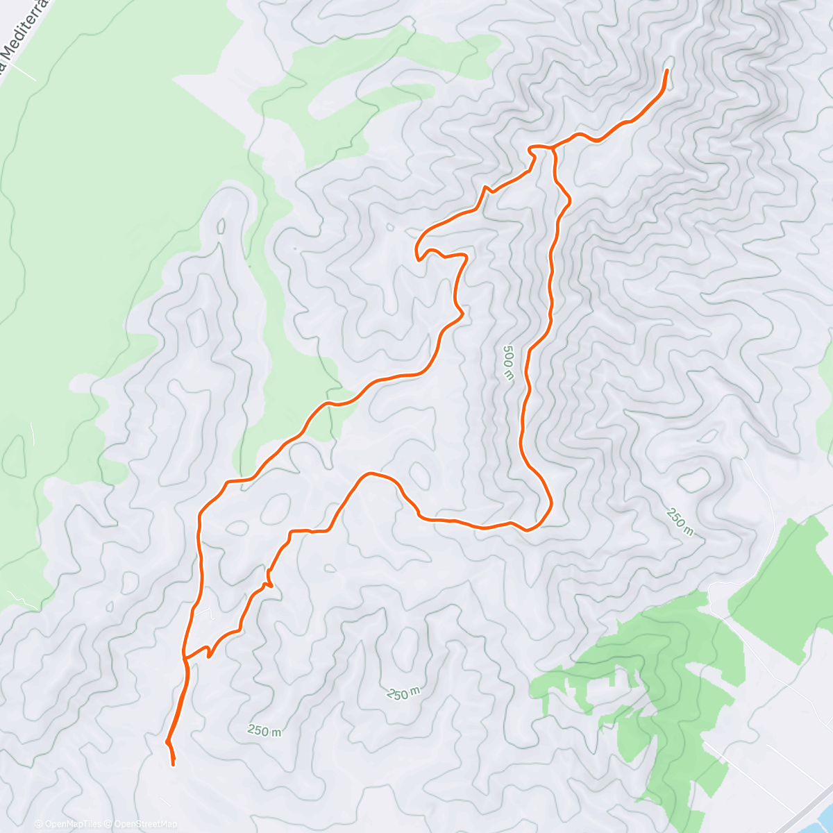 Map of the activity, Pujada a la Torreta del Montsià