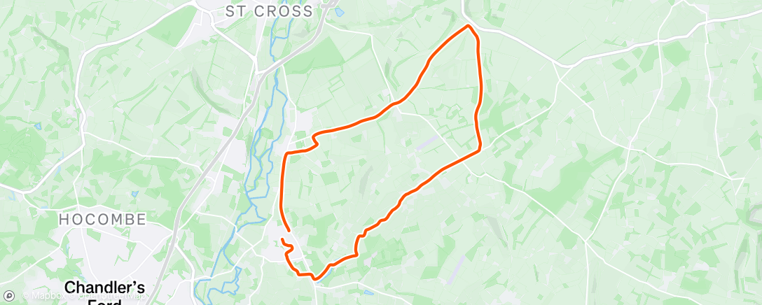Map of the activity, Cheesefoot Head, Owslebury, Marwell Woods MTB ride with Dave