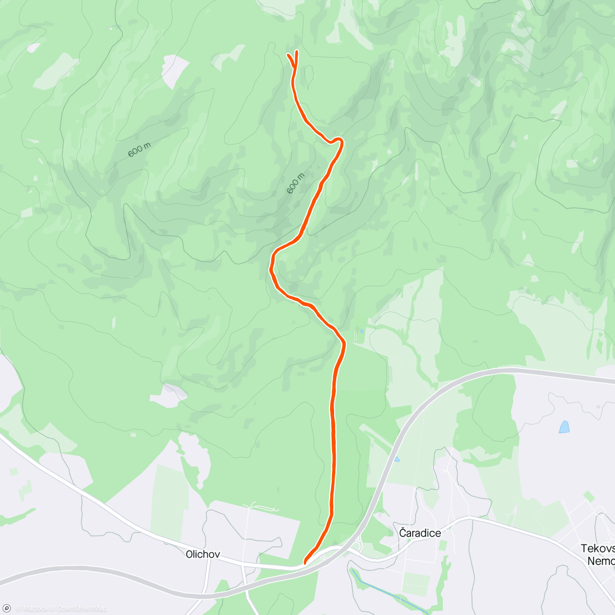 Mapa da atividade, Čaradický les a kopčeky, balzam na dušu