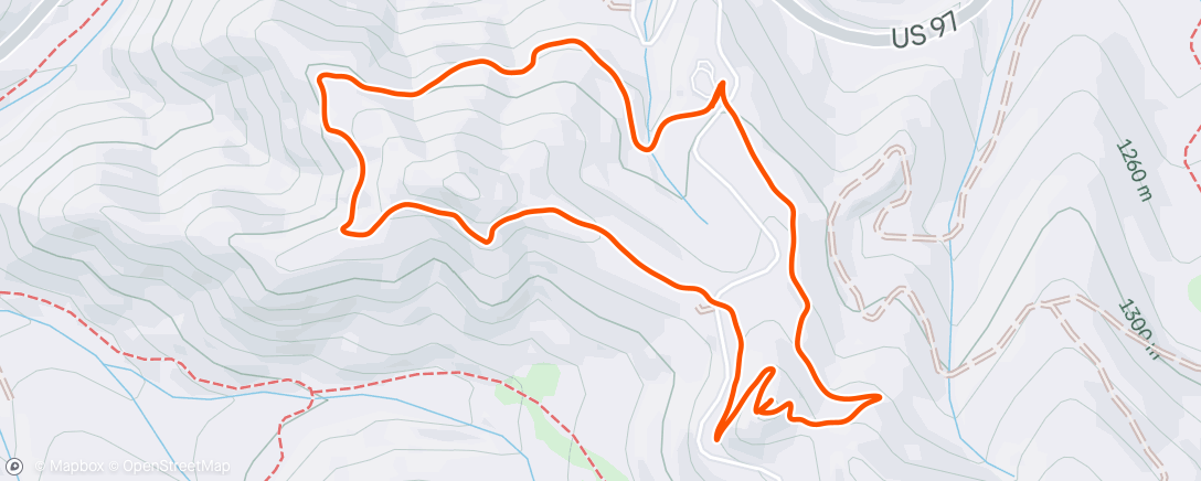 Map of the activity, Lunch Hike