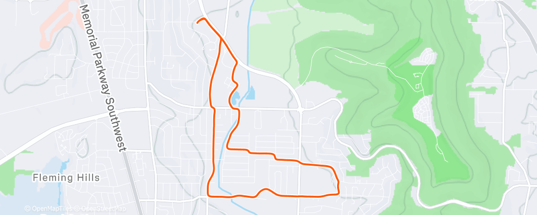 Map of the activity, Jones Valley Loop