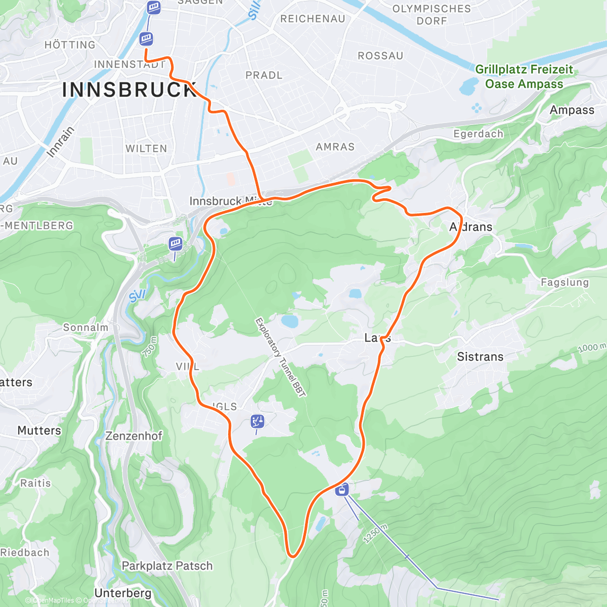 Карта физической активности (Zwift)