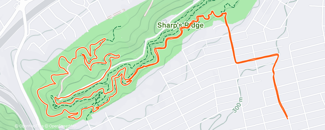 Map of the activity, Christmas run with Kate