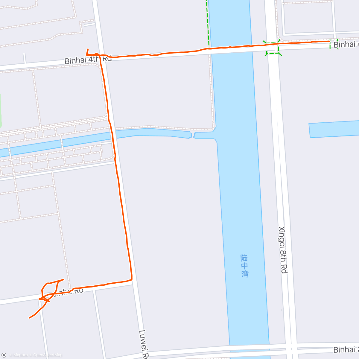 Map of the activity, Office to dinner and hotel