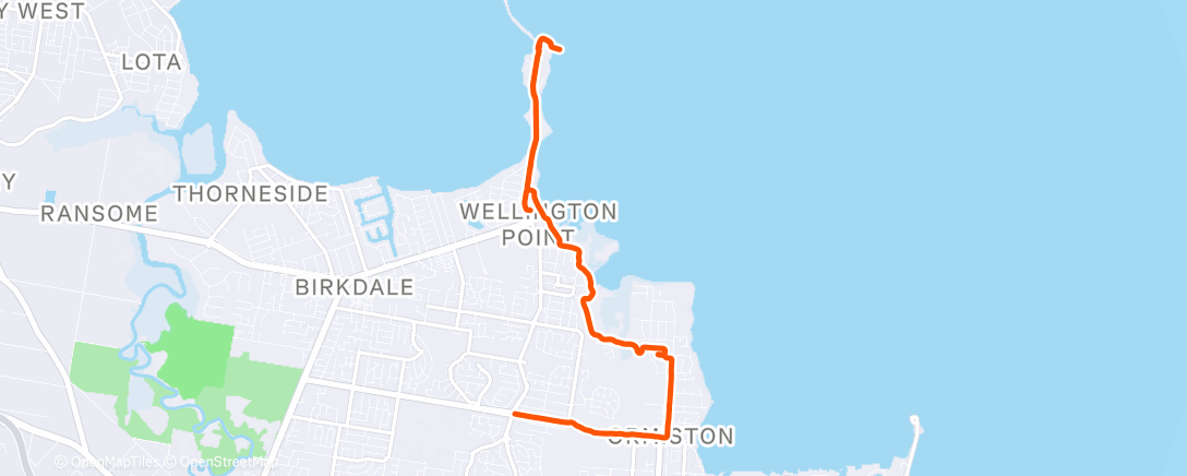 Map of the activity, Anaerobic Run