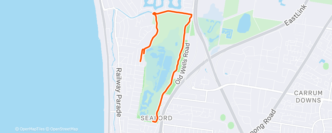 Map of the activity, Morning Run/walk/injured 🫠