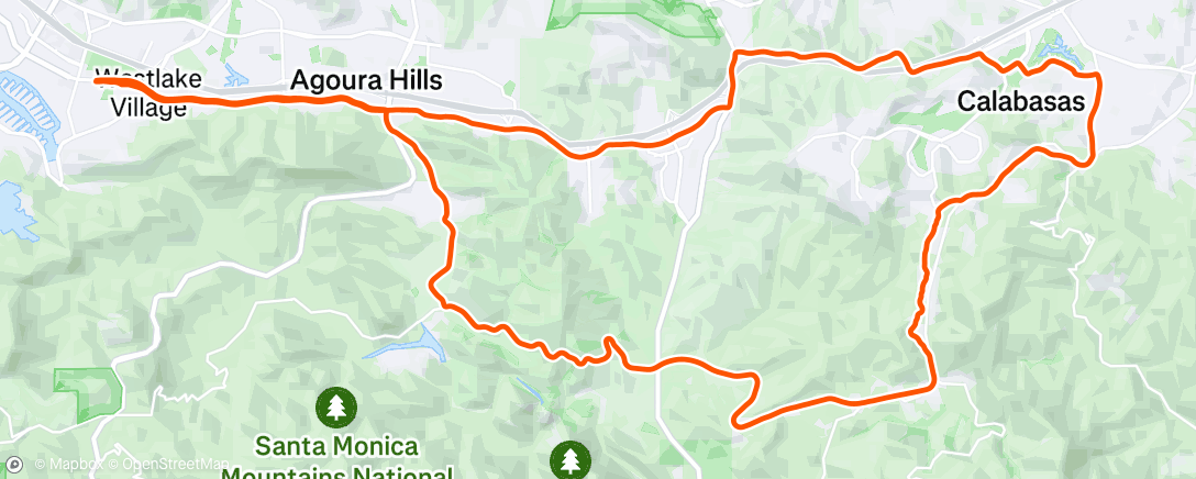 Map of the activity, Calabasas Loop