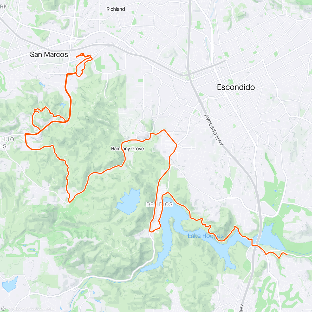 Map of the activity, Pre ride pt. 2