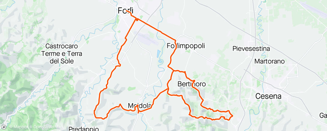 Map of the activity, Coppi Bartolo Stage 5