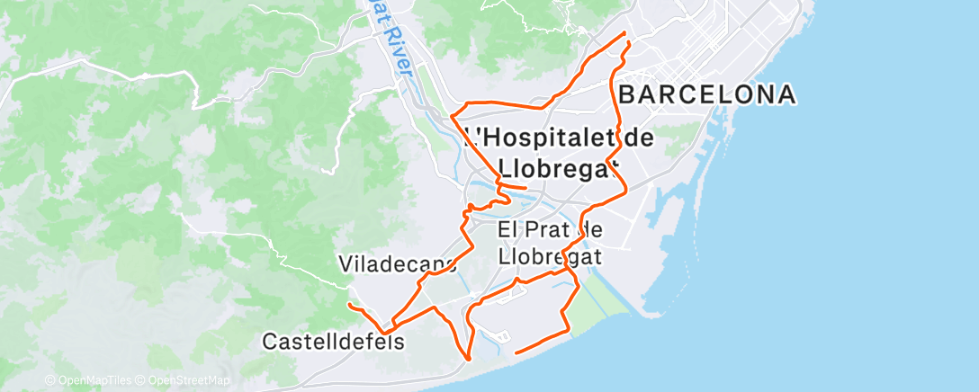 Map of the activity, Morning Road Ride