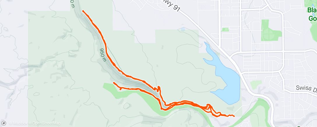Map of the activity, Back yard loop