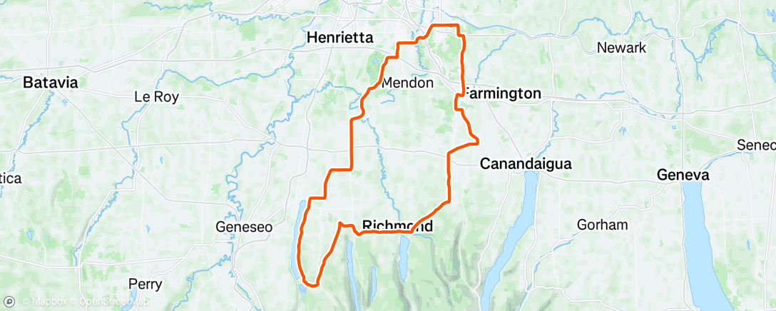 Map of the activity, Afternoon Ride