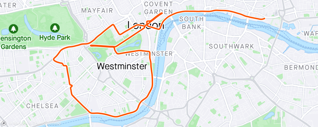 Mapa de la actividad, Zwift - Group Ride: WMZ Sugar & Spice (C) on Greater London Flat in London