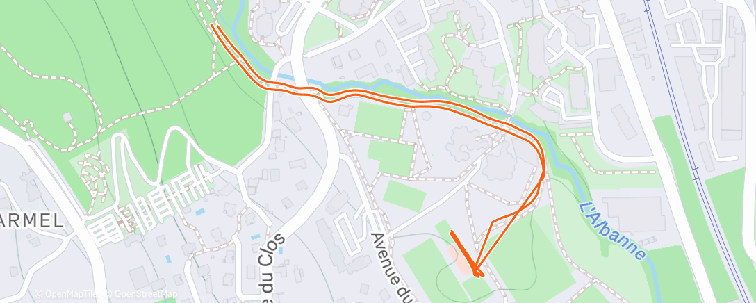 Map of the activity, Juste pour le runstreak aujourd’hui 😶‍🌫️