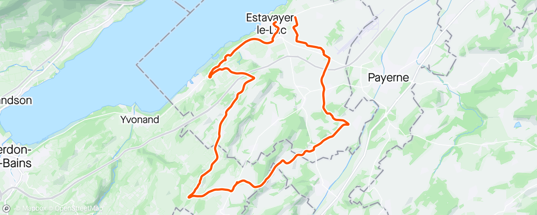 Map of the activity, Sortie vélo dans l'après-midi entre les gouttes