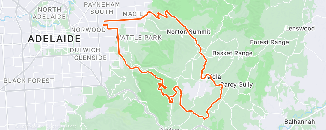 Map of the activity, Morning Ride