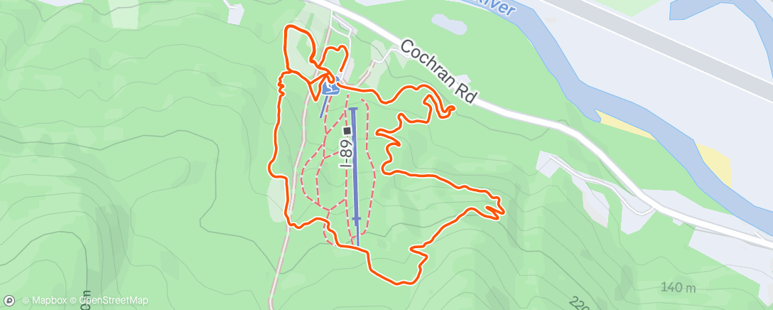 Map of the activity, Skirack/Patagonia Group Run