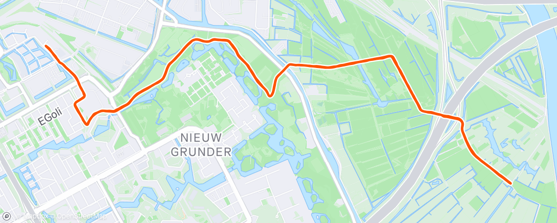 Map of the activity, Morning Run