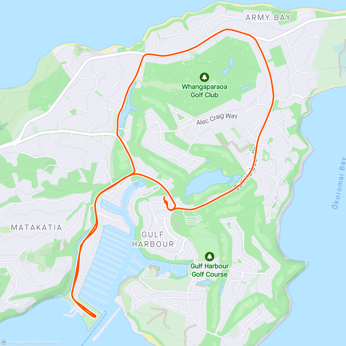 Map of the activity, After dinner spin
