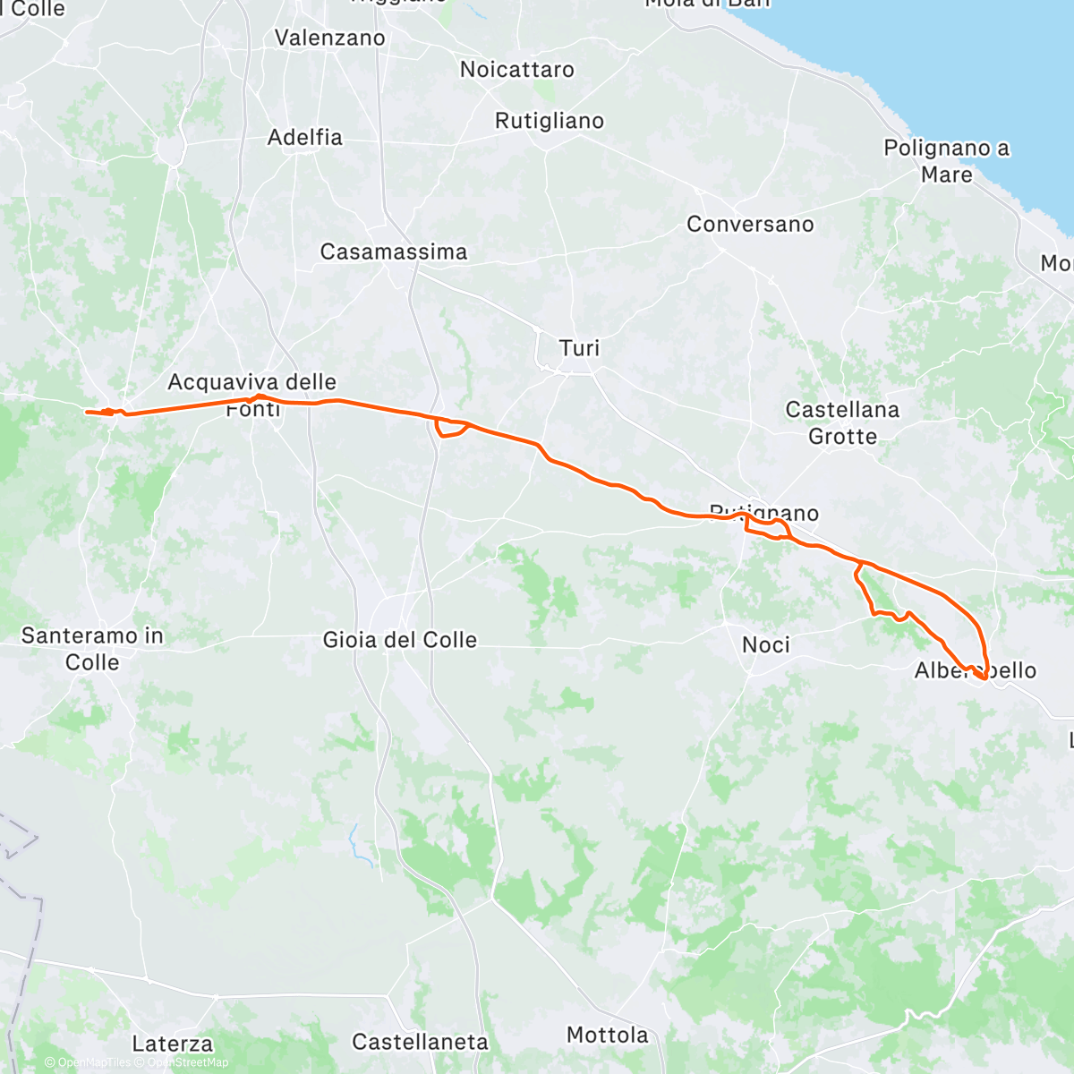 Карта физической активности (Pedalata mattutina)