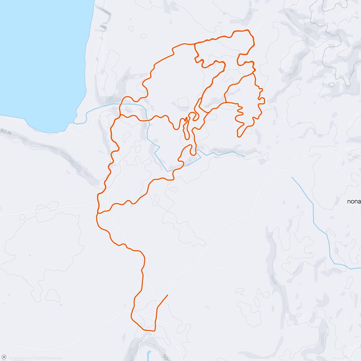 Map of the activity, Zwift - Mosaic in Makuri Islands