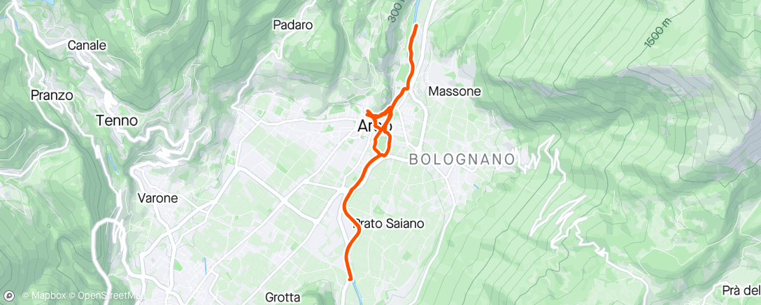 Map of the activity, Italo disco rozjazd pizzaRide