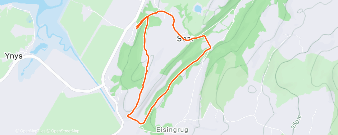 Map of the activity, Afternoon Hike