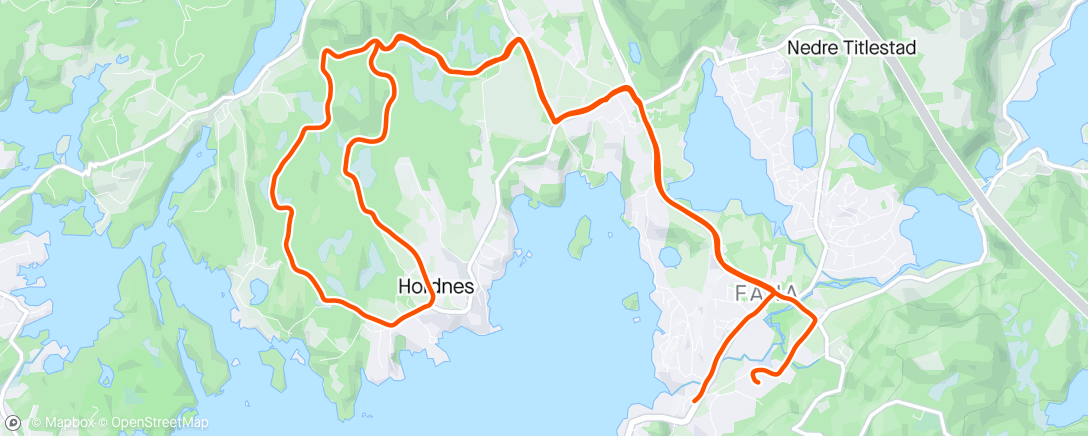Map of the activity, Rolig Hordnesskogen 🔵