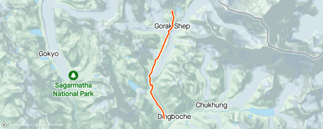 Mapa da atividade, Kalapatthar to see Everest sunrise (7497m/8849m)