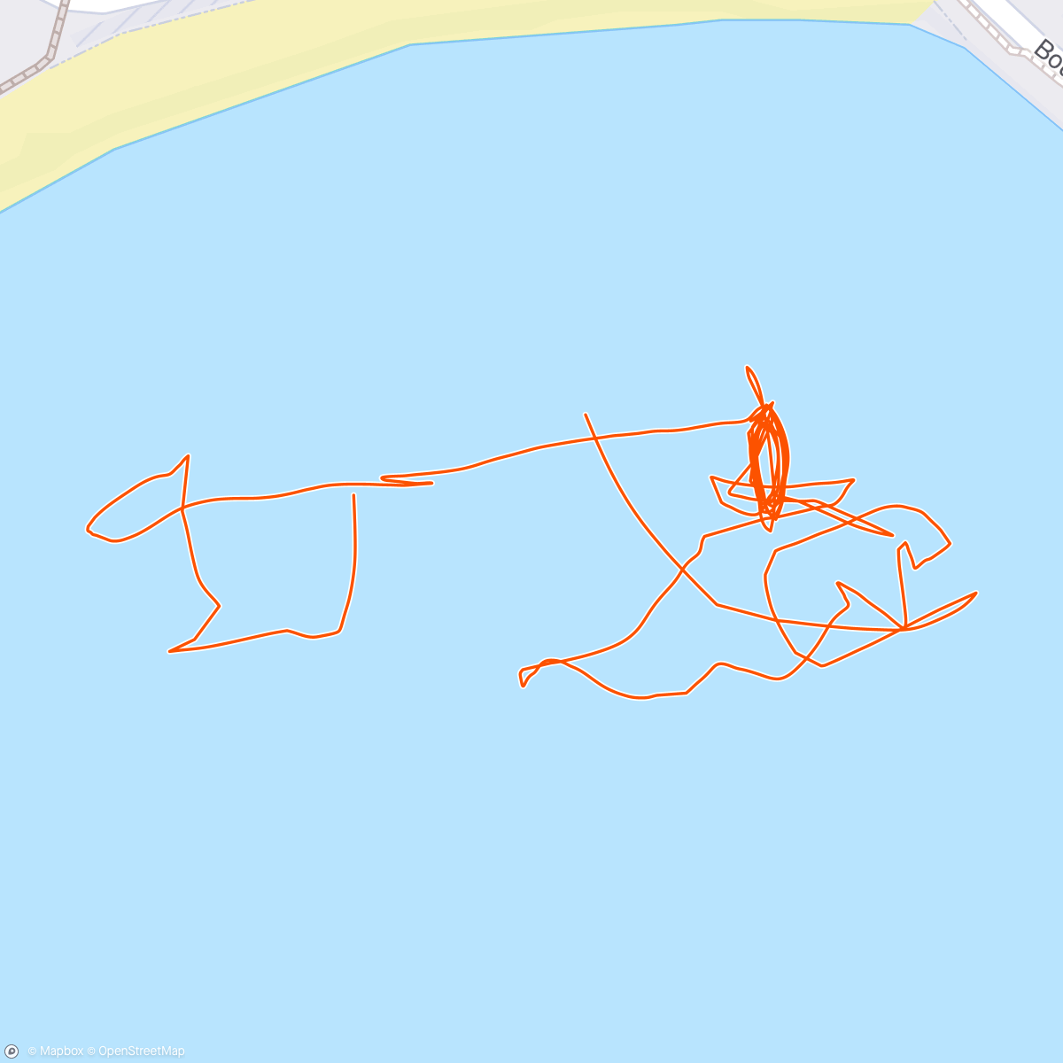 Map of the activity, Natation en soirée