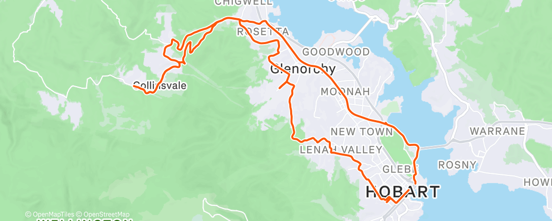 Mapa de la actividad, Cycling