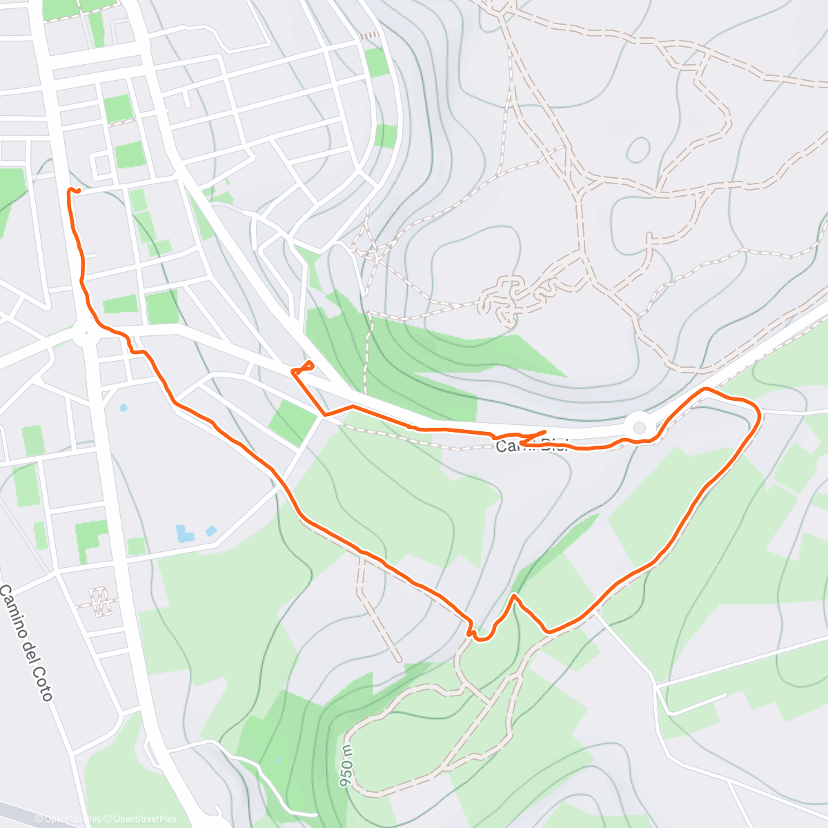 Map of the activity, Paseico "pa respirar" Carril Bici y Cipreses