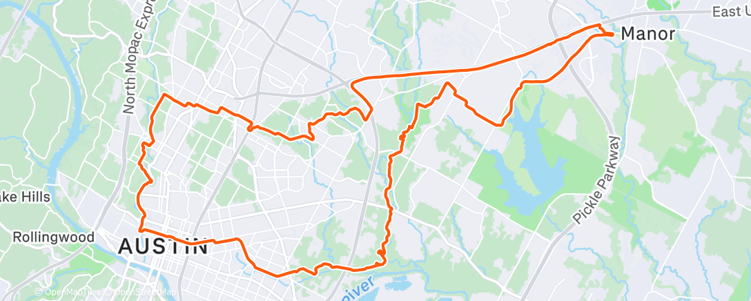Map of the activity, Morning Ride