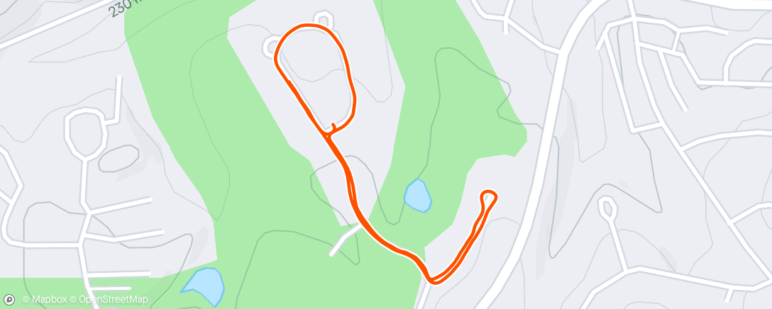 Map of the activity, Afternoon Run