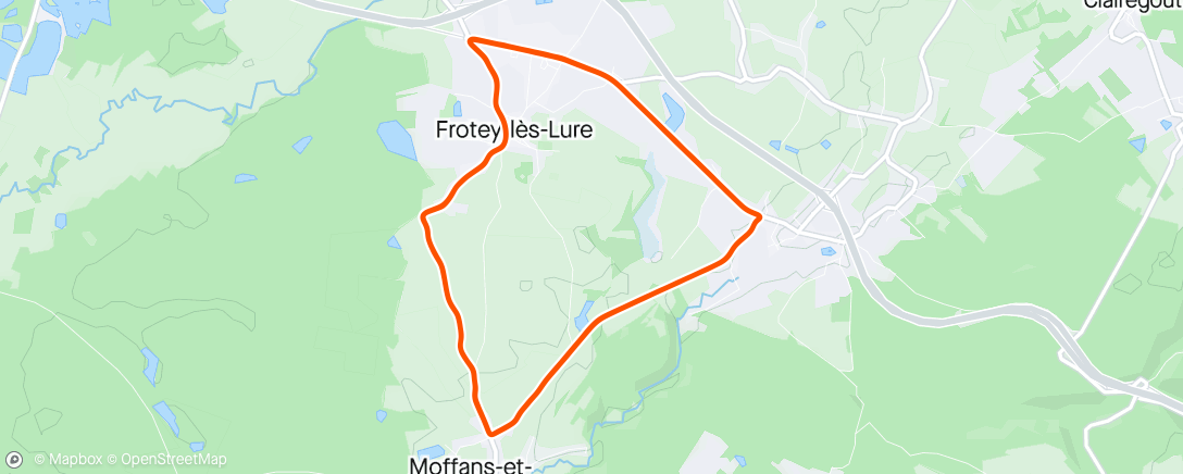 Mapa de la actividad, GP de Frotey-lès-Lure