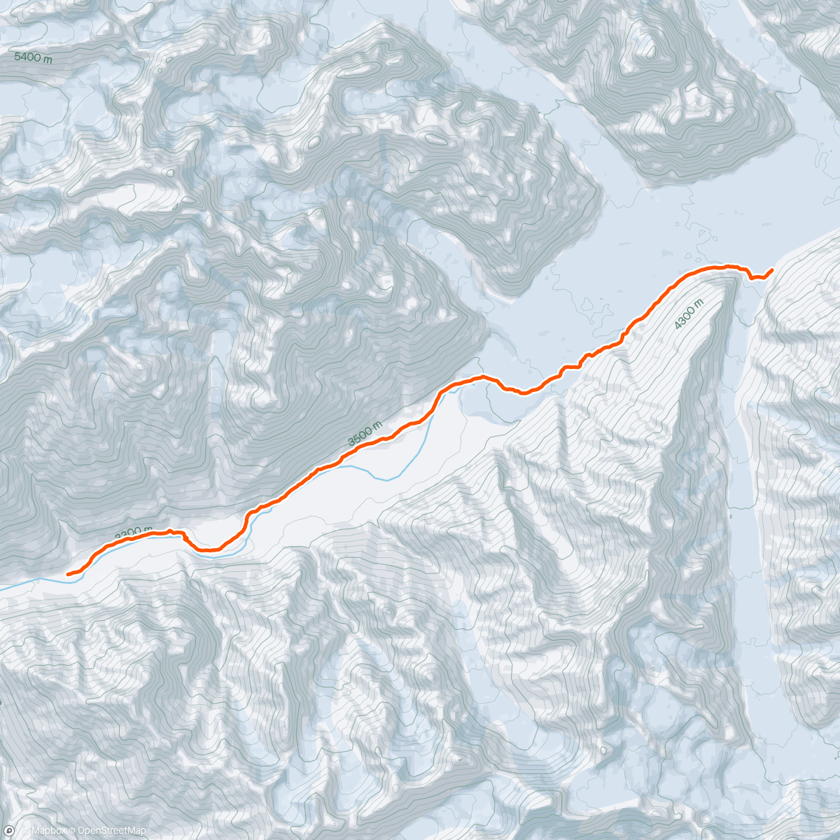 Map of the activity, K2 base camp trek day 10