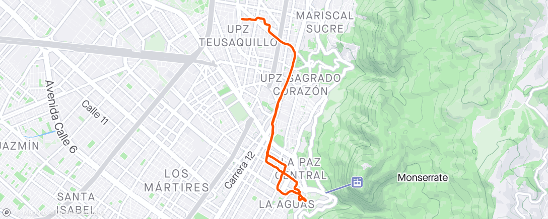 Map of the activity, Los Andes