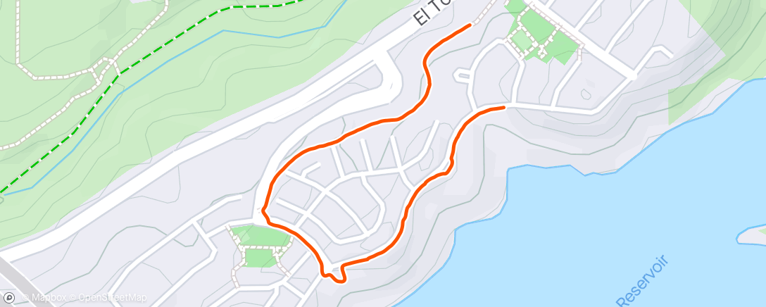 Map of the activity, Afternoon walk