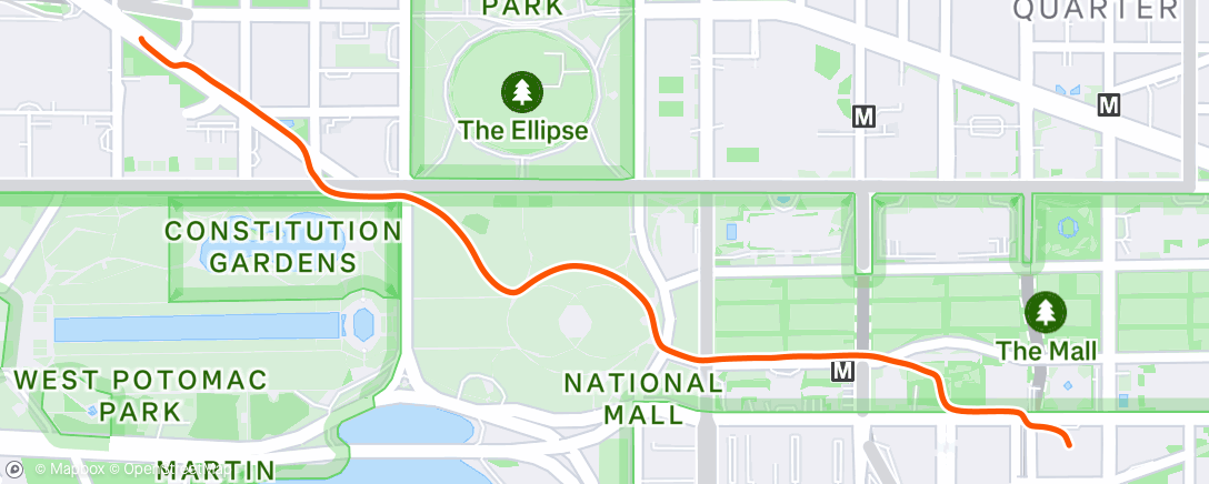 Map of the activity, Morning Walk
