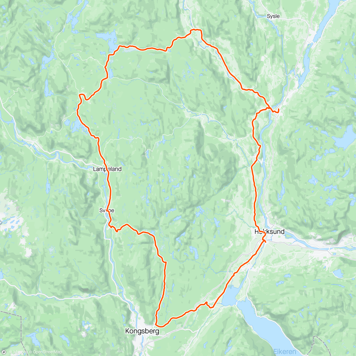 Map of the activity, Vatnås-runden gjorde godt ja 🥵😵🤠