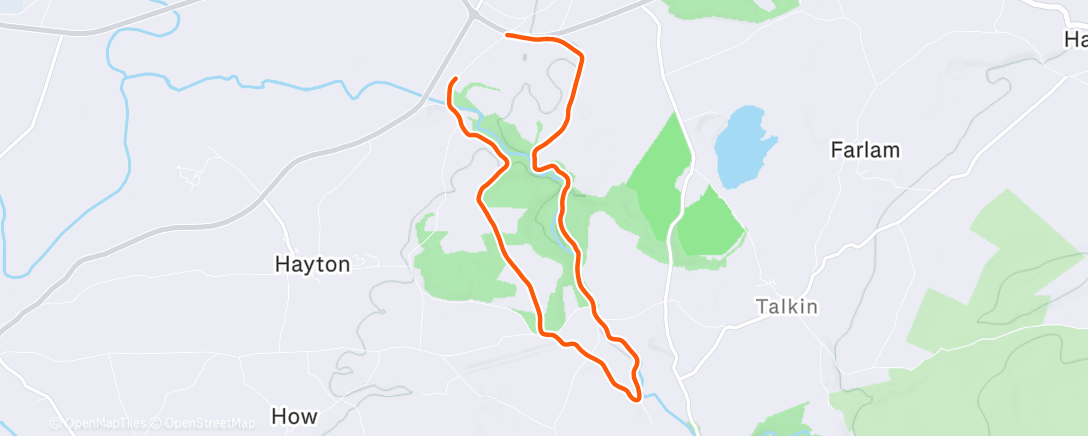 Map of the activity, Morning Trail Run