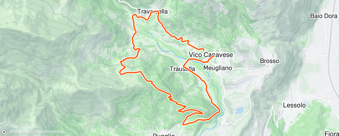 Map of the activity, Salita con mosche e tafani... Discesa dal beer2beer