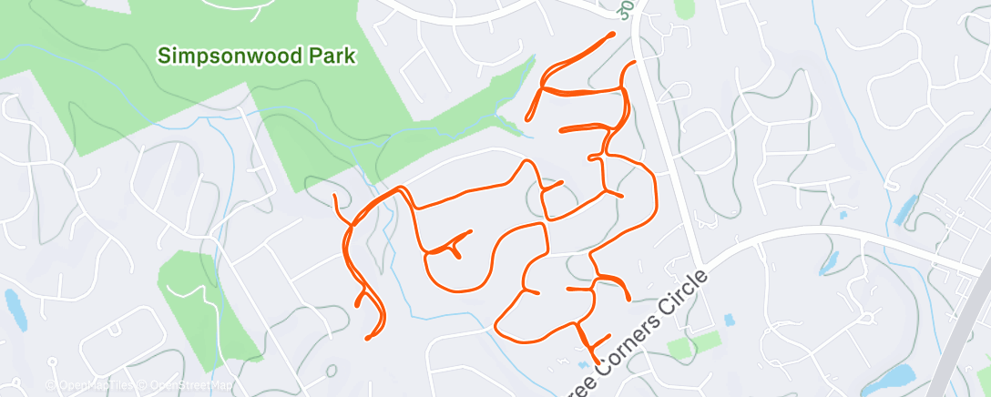Map of the activity, Lunch Run