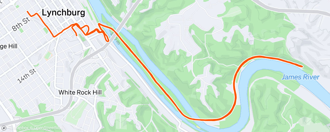 Map of the activity, Long Warm Up to the Y