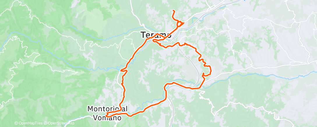 Map of the activity, Pedalata mattutina