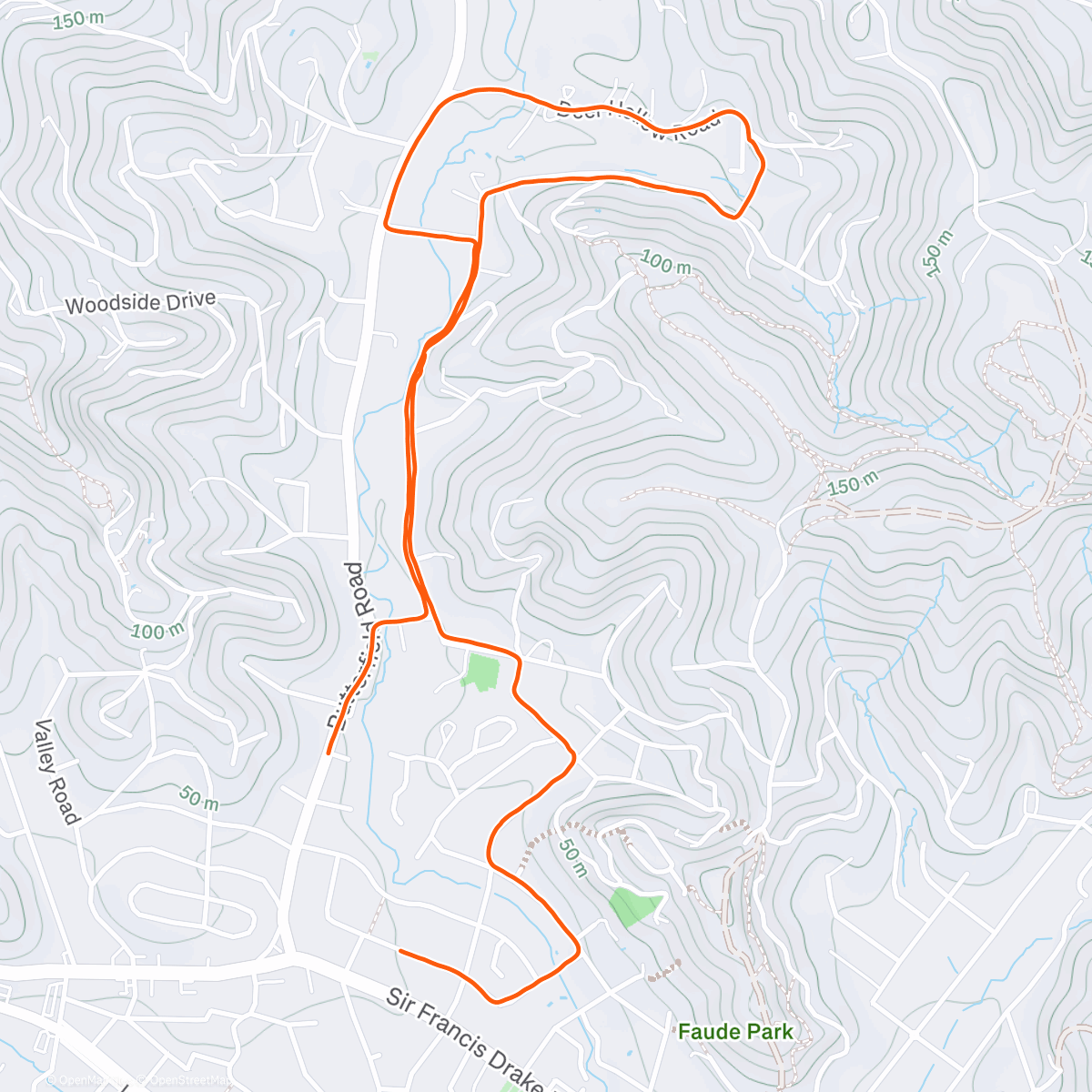 Map of the activity, Alameda Wile 🏃‍♂️ 🐕