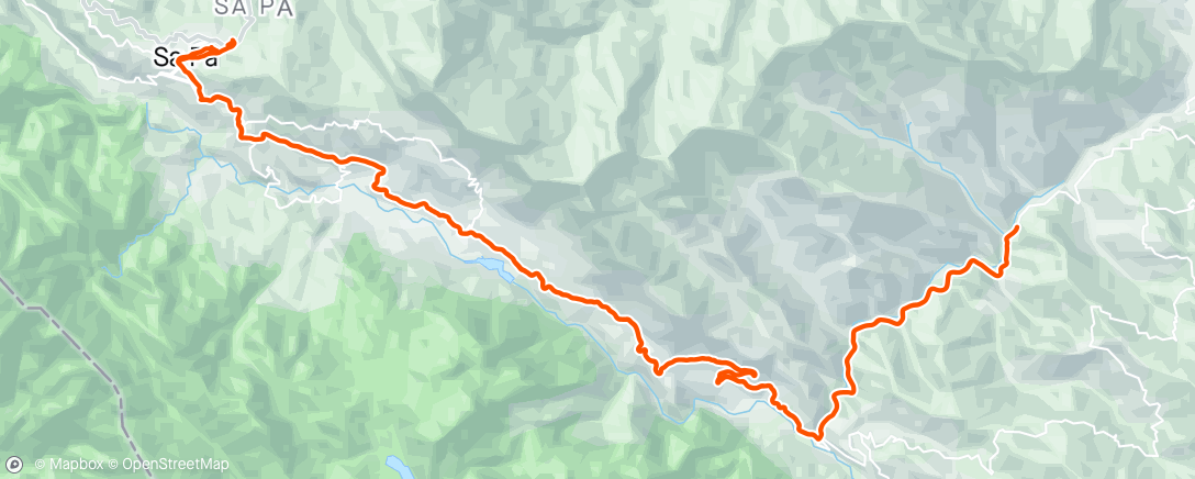 Map of the activity, Climbing in Rice Terraces