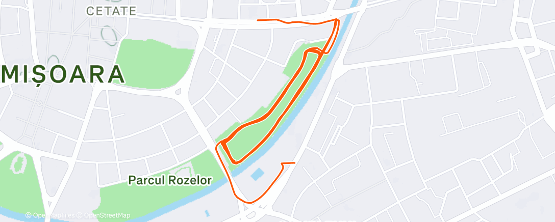 Map of the activity, Evening Run