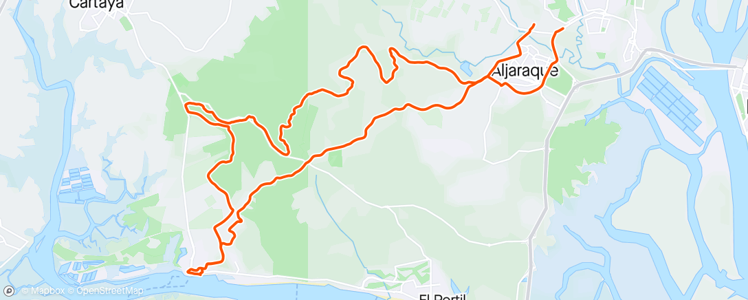 Mapa de la actividad, Bicicleta de montaña matutina