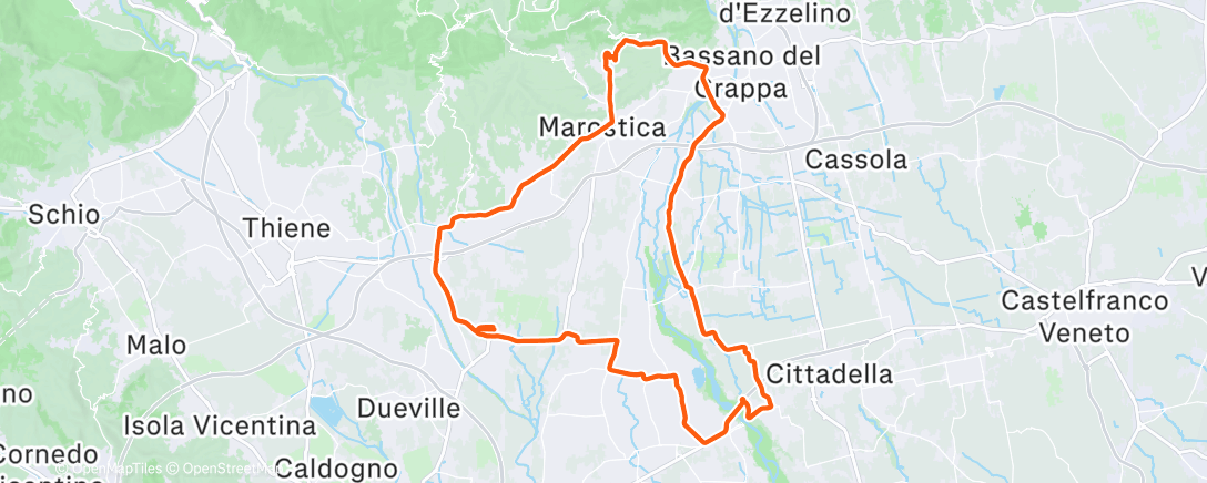 Mapa de la actividad (Pedalata dell'ora di pranzo)